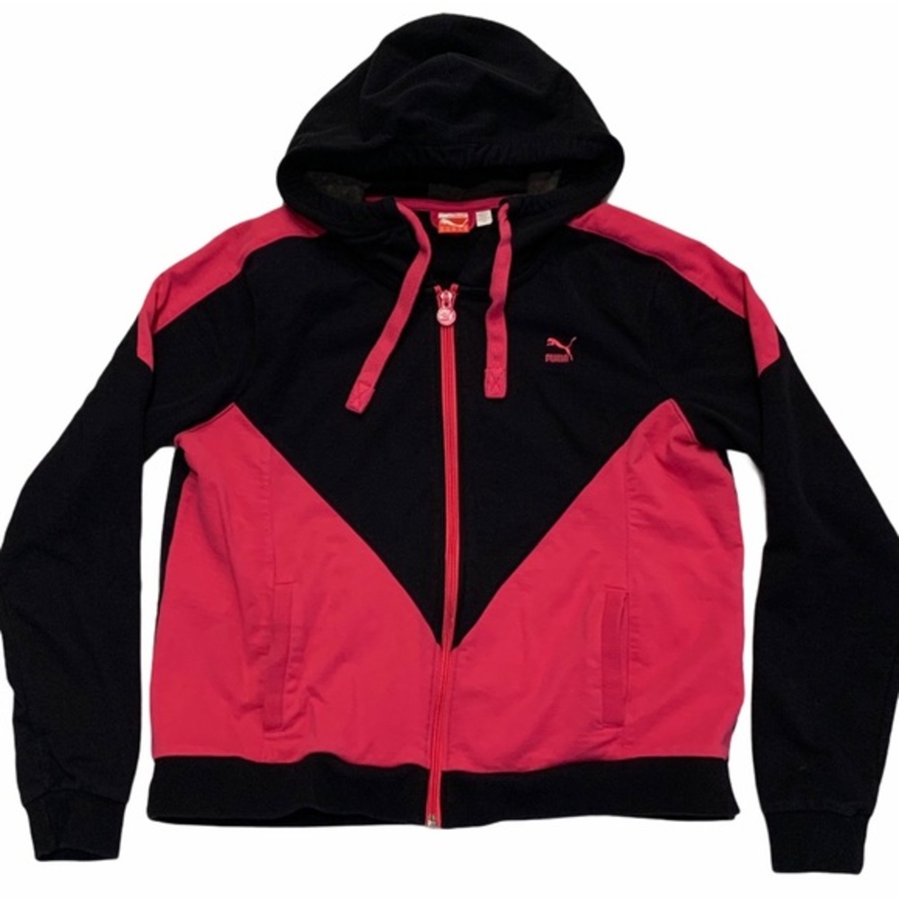 PUMA Full Zip Hoodie Girls Size XL Pink an…